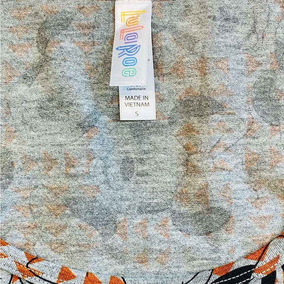 Lularoe Disney Small Minnie Mouse classic T. Heather grey with orange & black.. - Picture 4 of 4